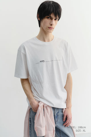 UNISEX MINIMAL LETTERING T-SHIRT OFF WHITE