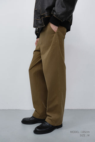 STRAIGHT CHINO SLACKS BEIGE