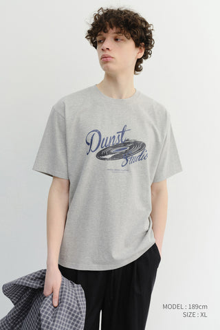 UNISEX VINYL T-SHIRT MELANGE GREY