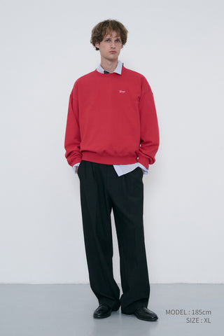 UNISEX GARMENT DYED SWEATSHIRT RED