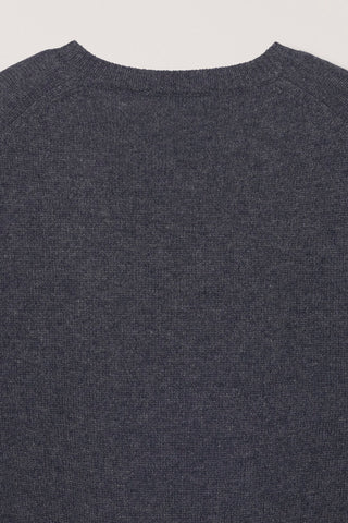 UNISEX CASHMERE V-NECK SWEATER CHARCOAL GREY