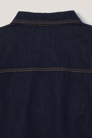 UNISEX DENIM TRUCKER JACKET INDIGO NAVY