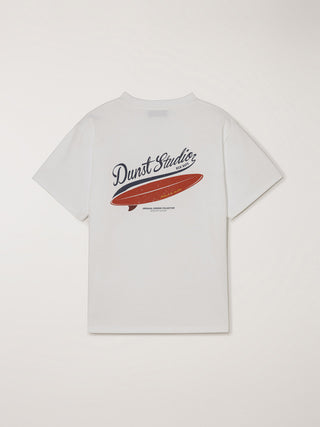 UNISEX SUMMER HOLIDAY SURF BOARD T-SHIRT OFF WHITE