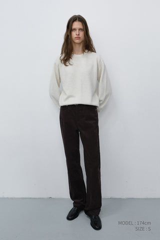 UNISEX ESSENTIAL CREWNECK SWEATER MELANGE IVORY