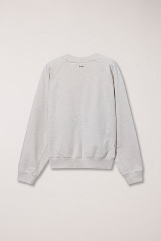 UNISEX DUNST LOGO CREASE SWEATSHIRT OATMEAL MELANGE