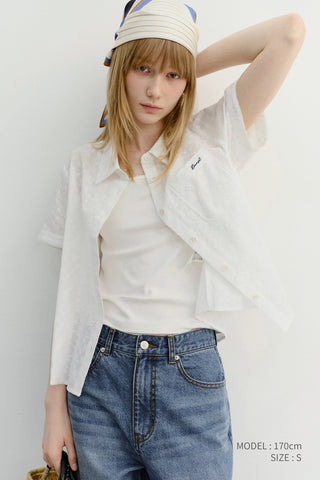LACED ORGANIC CRAFTED SHIRT WHITE