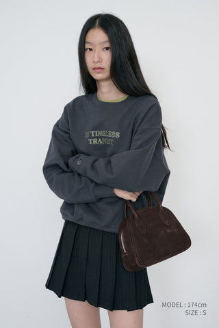 UNISEX SLOGAN SWEATSHIRT CHARCOAL GREY