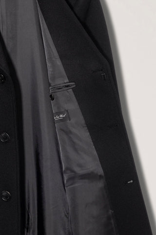 UNISEX 2-WAY 3 BUTTON CASHMERE COAT BLACK