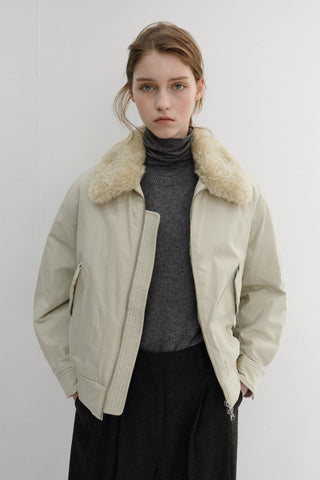 UNISEX FLIGHT PADDED JACKET BEIGE