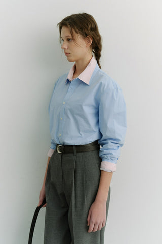 UNISEX SOFT POPLIN SHIRT SOFT BLUE