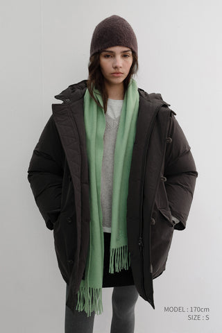 UNISEX GOOSE DOWN PARKA JACKET MUSHROOM
