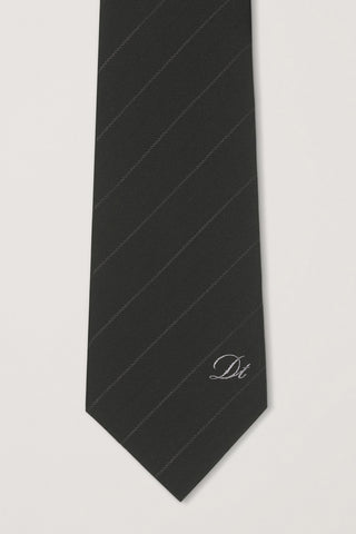 STRIPED TIE BLACK