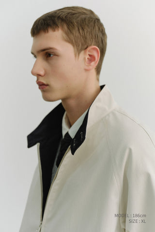 UNISEX MODERN HARRINGTON JACKET CREAM