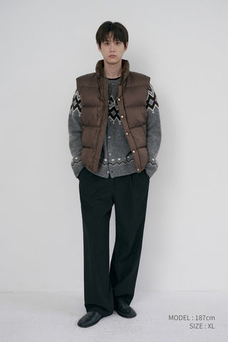 UNISEX CHUNKY PATTERN CARDIGAN MELANGE GREY