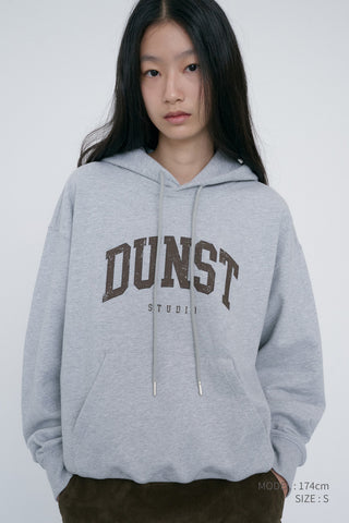 UNISEX ARCH LOGO HOODIE MID MELANGE GREY