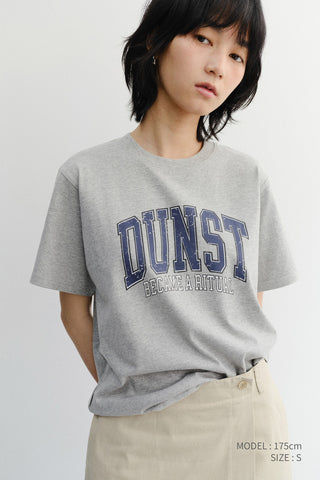 UNISEX VINTAGE ARCH LOGO T-SHIRT MELANGE GREY