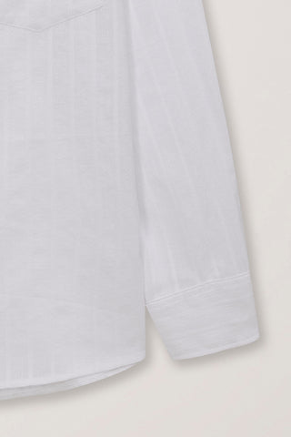 UNISEX CLASSIC OVERSHIRT WHITE STRIPE