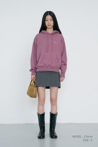 UNISEX GARMENT DYED HOODIE PURPLE