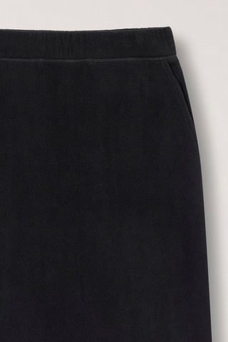 FLEECE MAXI SKIRT BLACK