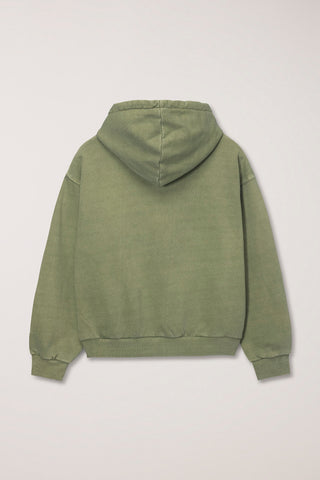UNISEX GARMENT DYED HOODIE OLIVE GREEN