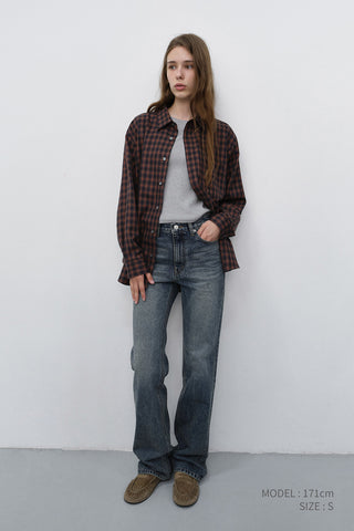 REFINED FLARED JEANS CLASSIC BLUE