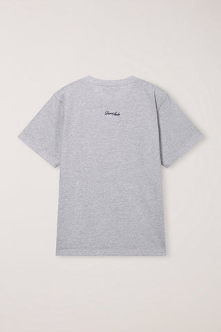 UNISEX VINTAGE ARCH LOGO T-SHIRT MELANGE GREY