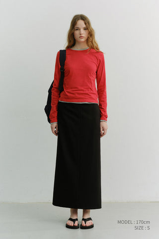 ESSENTIAL CREW-NECK T-SHIRT RED