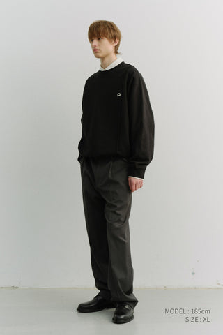 UNISEX DUNST LOGO CREASE SWEATSHIRT BLACK