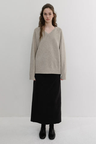 FLEECE MAXI SKIRT BLACK