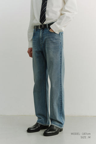 LOW RISE LOOSE JEANS CLASSIC BLUE