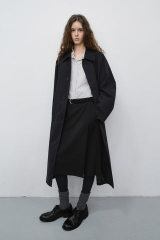 UNISEX REFINED MAC COAT BLACK