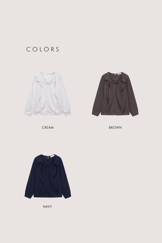 TIE BLOUSE NAVY