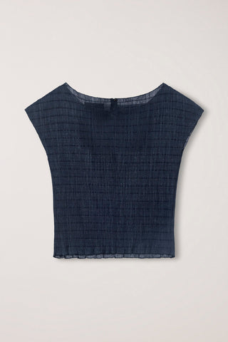 PLEATS BLOUSE CHARCOAL GREY