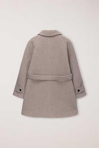 BELTED HALF COAT GREYISH BEIGE