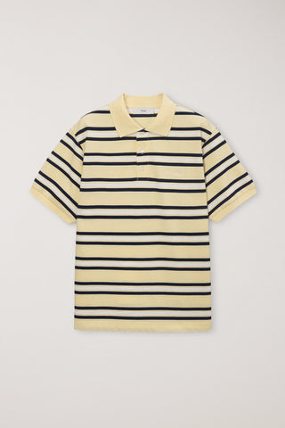 UNISEX STRIPED POLO SHIRT LEMON