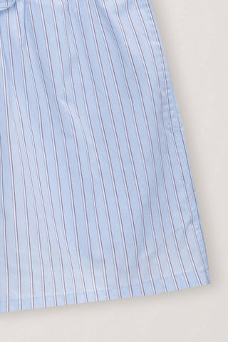 PAJAMA MINI SHORTS SOFT BLUE STRIPE