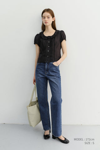 ESSENTIAL CROPPED JEANS CLASSIC BLUE