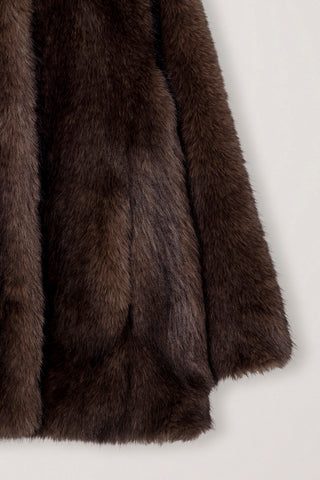 HALF FUR JACKET BROWN