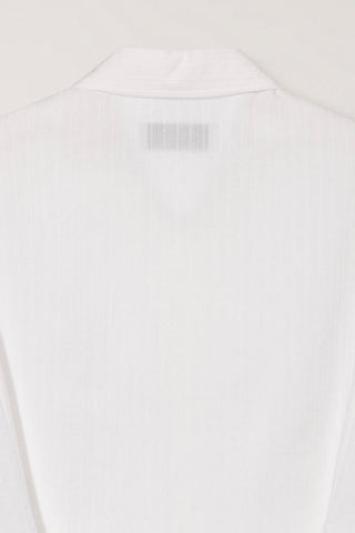 VINTAGE CAP SLEEVE SLIM SHIRT WHITE STRIPE