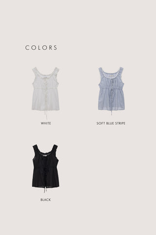 SHIRRING SLEEVELESS BLOUSE IVORY