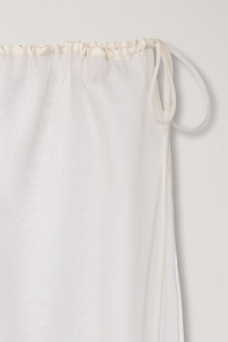 SEE-THROUGH LAYERING SKIRT IVORY