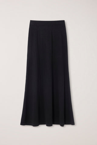 KNITTED MAXI SKIRT BLACK