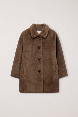 FLUFFY FUR JACKET CAMEL