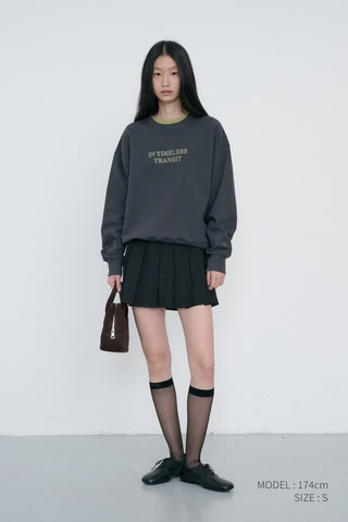 UNISEX SLOGAN SWEATSHIRT CHARCOAL GREY
