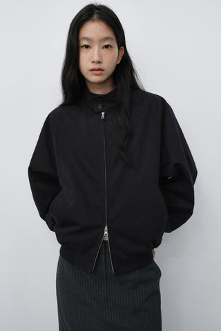 UNISEX VOLUME HARRINGTON JACKET BLACK