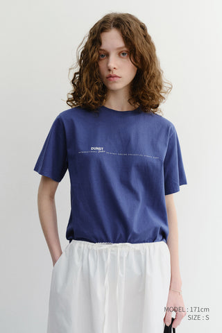 UNISEX MINIMAL LETTERING T-SHIRT BLUE