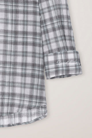 UNISEX SEERSUCKER BD SHIRT SOFT GREEN CHECK