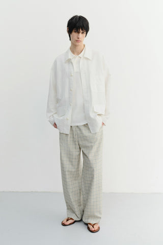 UNISEX CHECKED PAJAMA SLACKS OLIVE CHECK