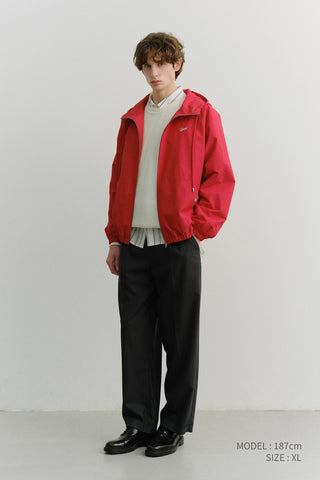 UNISEX LOGO WINDBREAKER RED