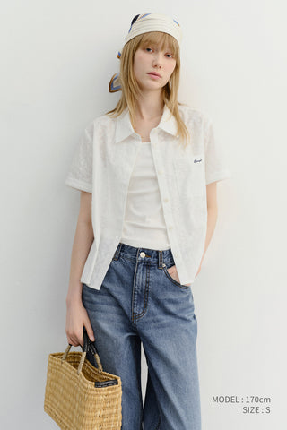 LACED ORGANIC CRAFTED SHIRT WHITE